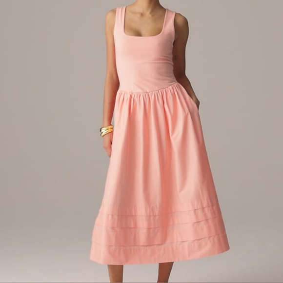 J. Crew Dresses & Skirts - J.Crew Drop-waist Mixy Dress Peach SZ M nwt